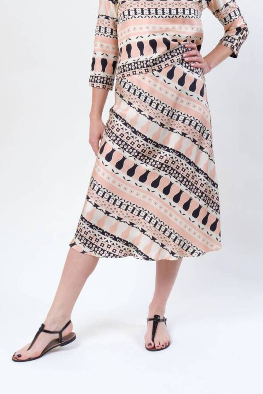 LA PRESTIC OUISTON Nola Slip Skirt in Tulipe Rose 00